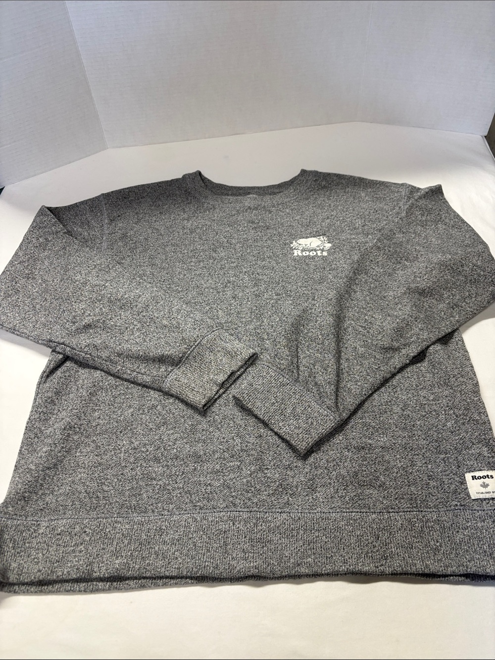 Roots Men's Heather Grey Crewneck Sweatshirt